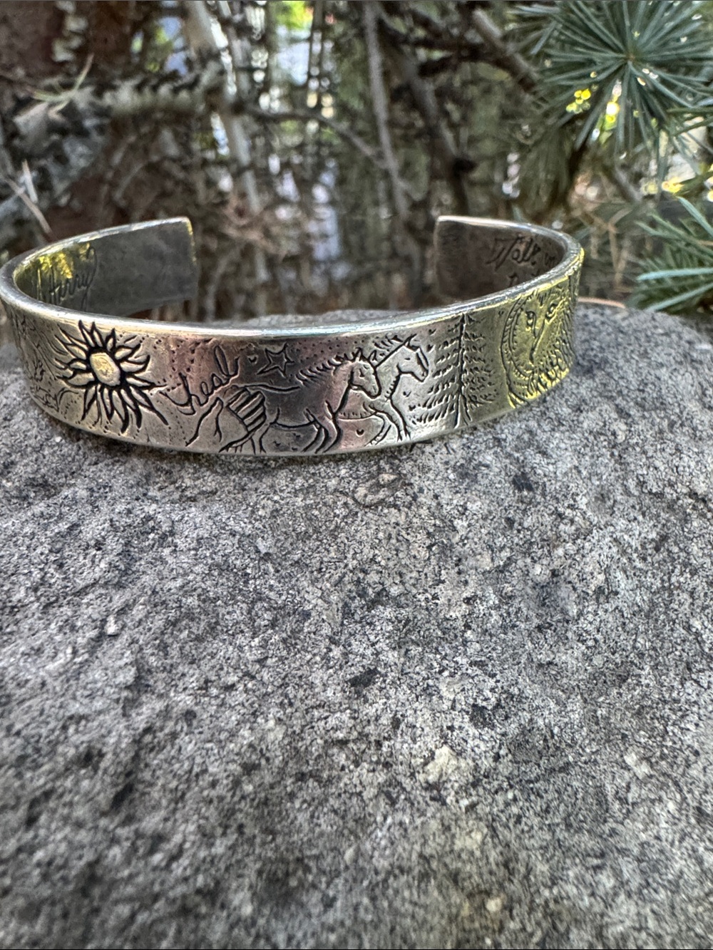 Sundance Silver “Jes Maharry” Bracelet with Engraved Design